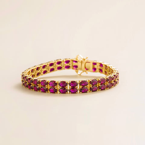 Emerald Earrings Juvetti Jewellery London Salto Gold Double Tennis Bracelet Set With Ruby