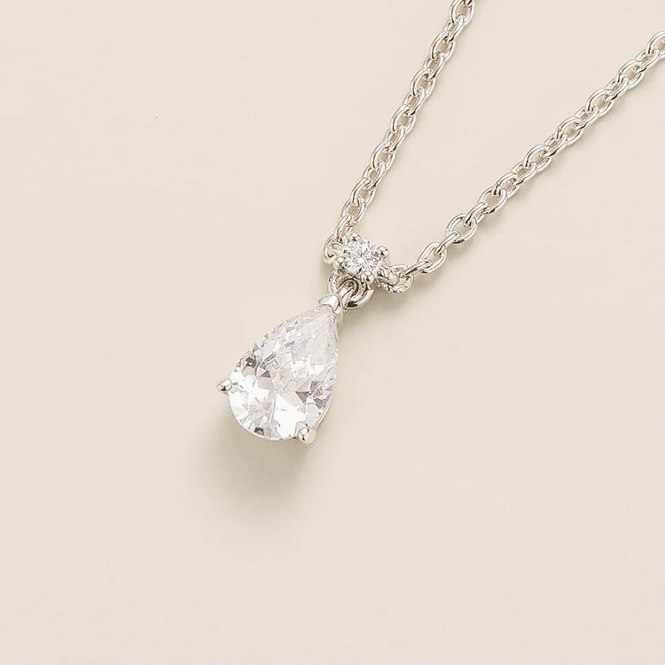 Ori small pendant necklace in Diamond set in White gold Juvetti Bespoke London