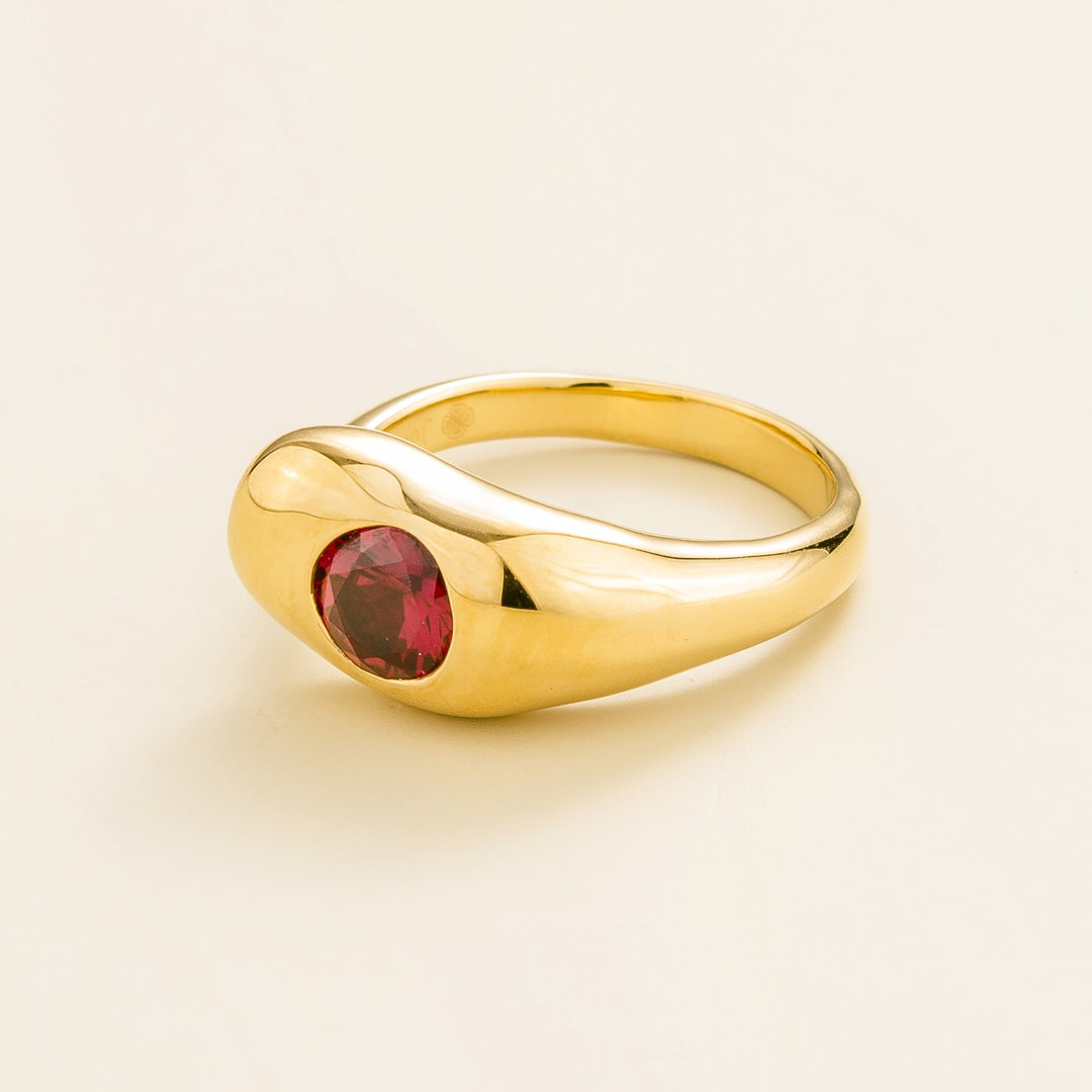 Ring In Ruby Set In Gold Juvetti UK