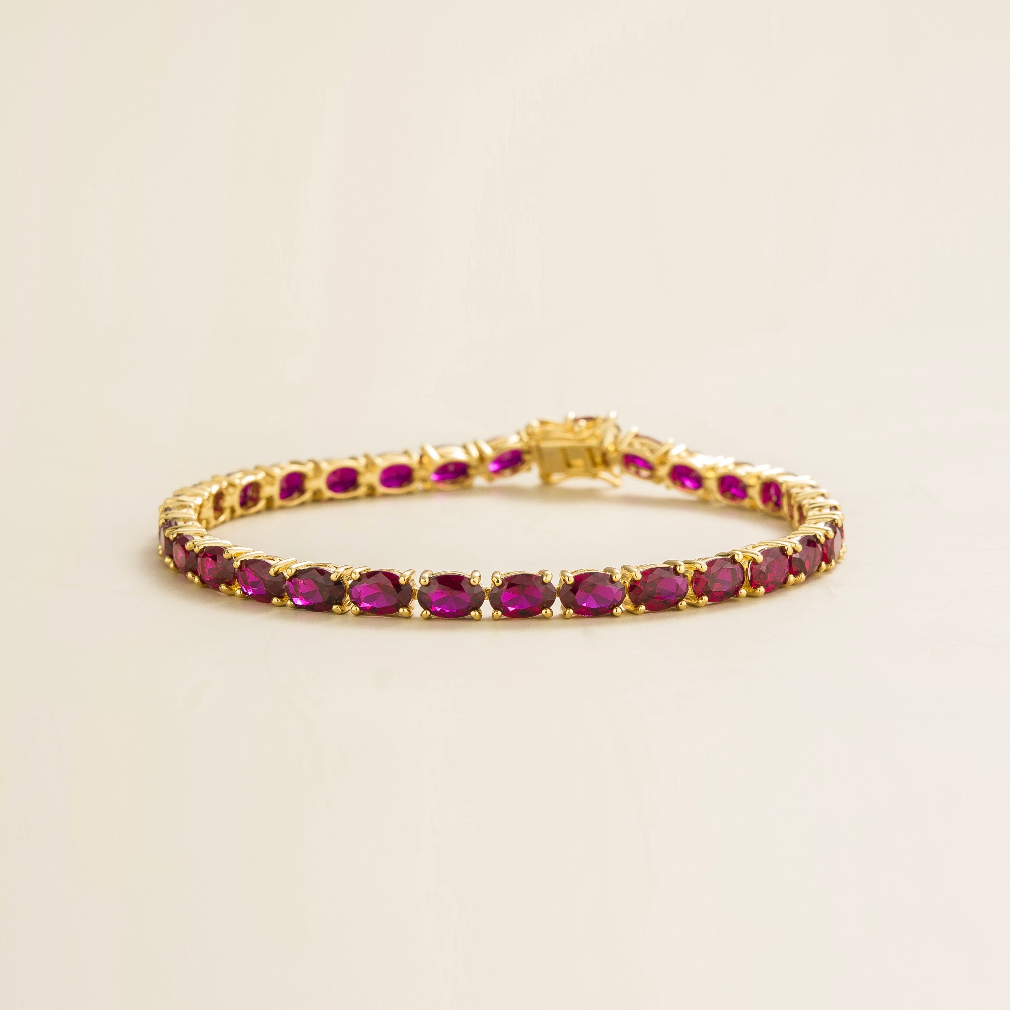 Salto Gold Tennis Bracelet Set With RubyBest London Jewellery Store