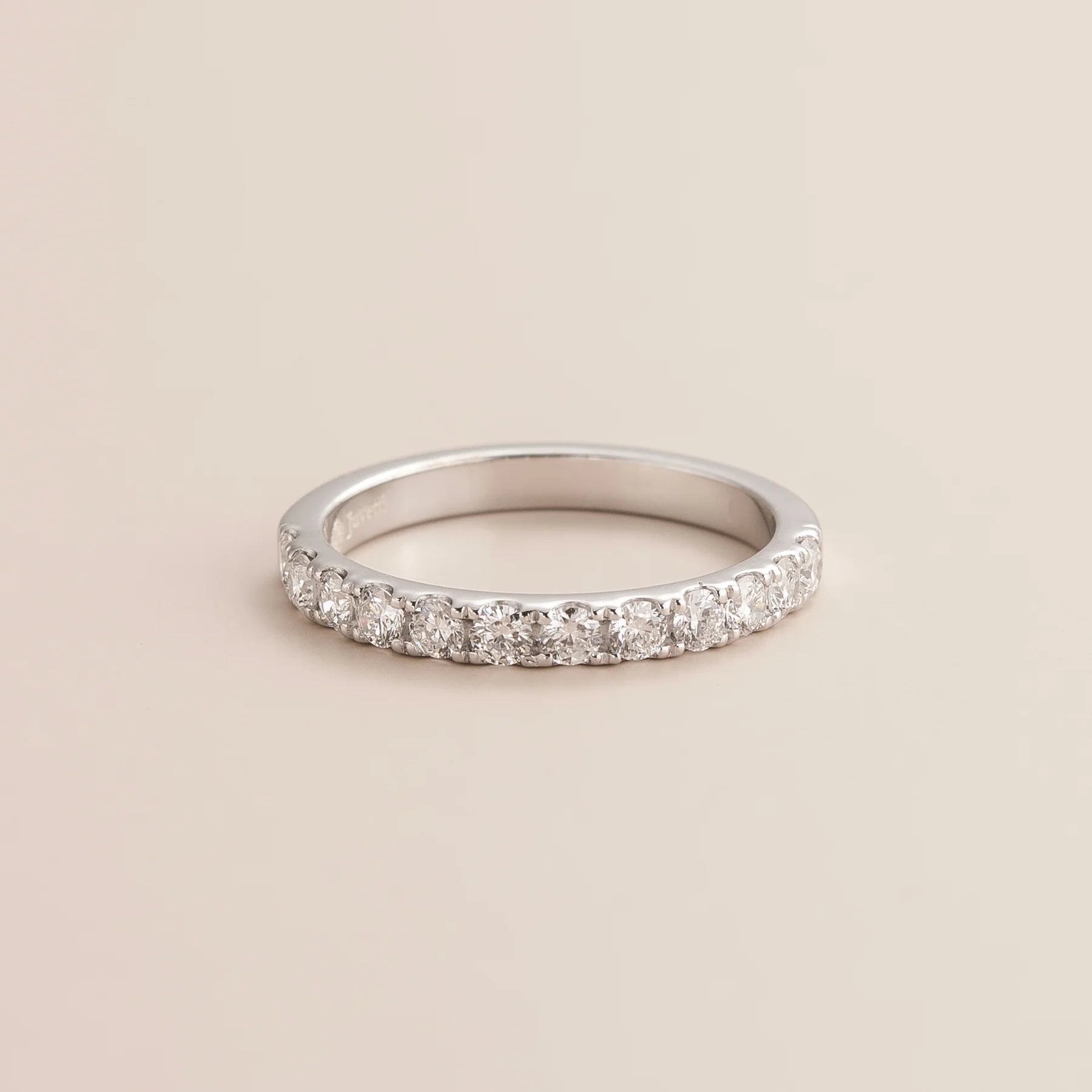 Salto White Gold Ring Set With Diamond By Bespoke Jewellery London