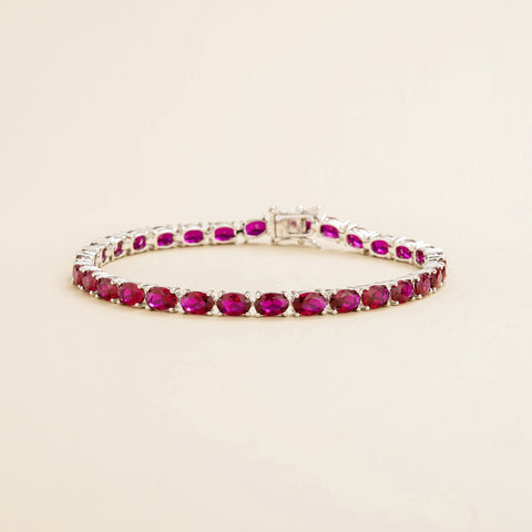 Emerald Earrings Juvetti Jewellery London Salto White Gold Tennis Bracelet set with Ruby