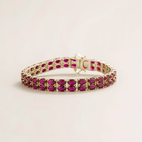 Emerald Earrings Juvetti Jewellery London Salto White Gold Double Tennis Bracelet Set With Ruby