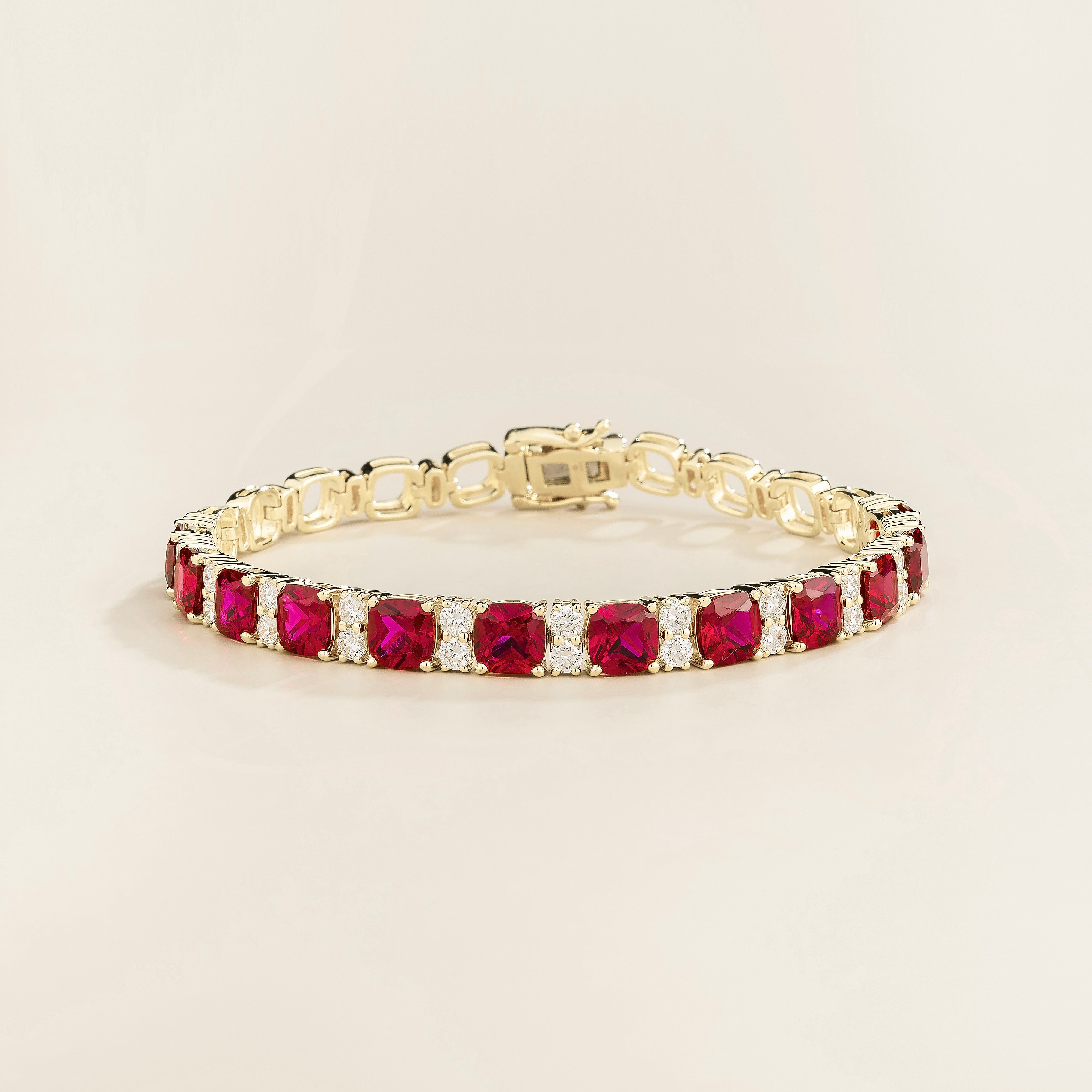 Sira White Gold Bracelet with Rubies and Lab Grown Diamonds – Luxury Jewelry UK