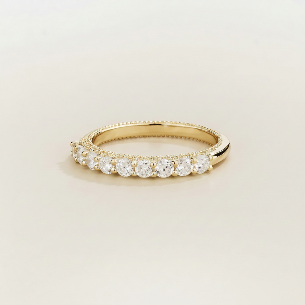 Tempo Diamond Half Eternity Ring in Gold