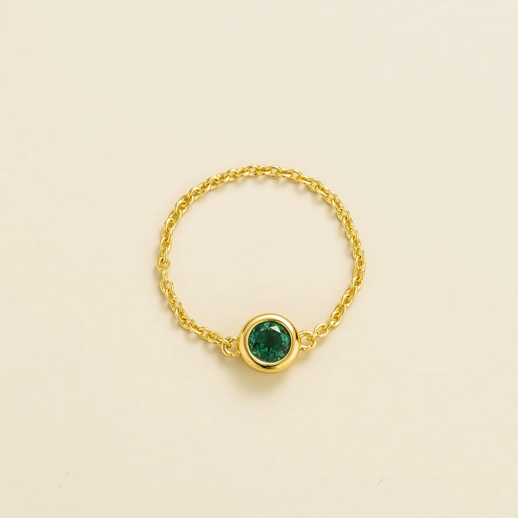 Unir Gold Ring Set With Emerald By Juvetti Online Jewellery London UK