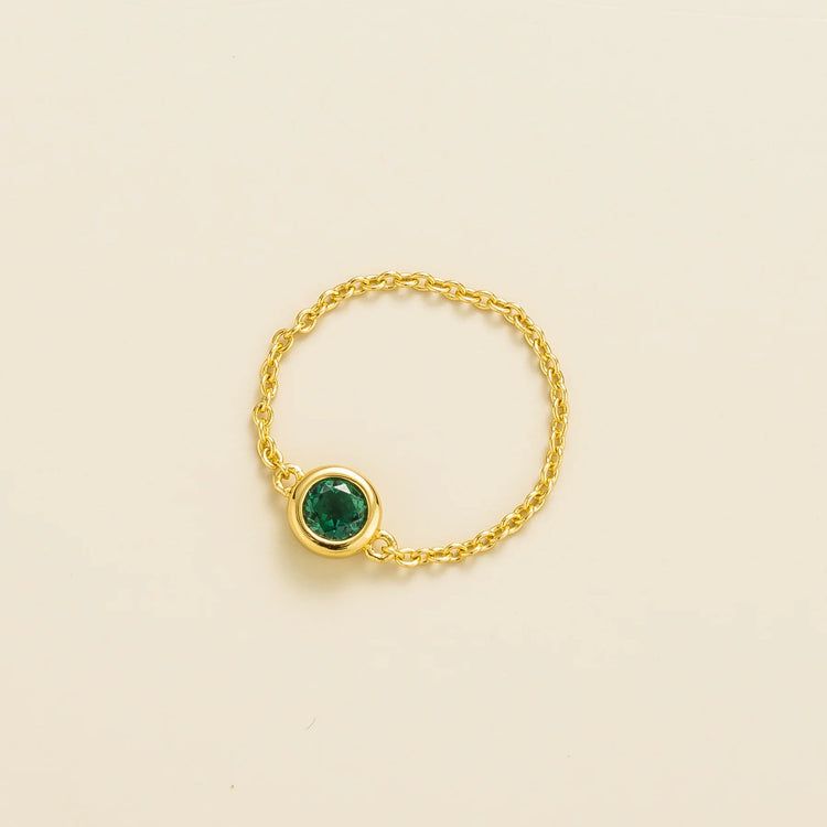 Unir Gold Ring Set With Emerald By Juvetti Online Jewellery London