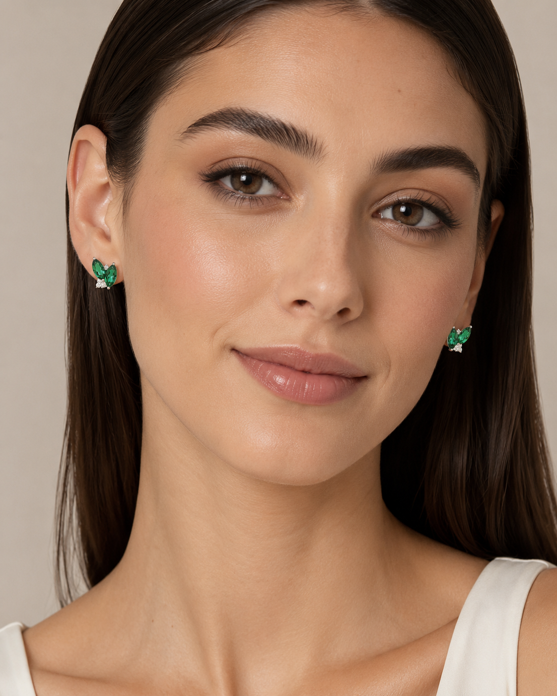 Vento Marquise Yellow Sapphire & Diamond Cluster Stud Earrings in Gold