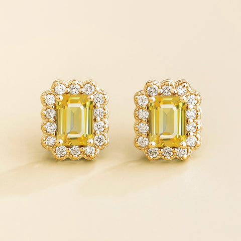 Emerald Earrings Juvetti Jewellery London Verda Gold Earrings Yellow Sapphire and Diamond Emerald Earrings Juvetti Jewellery London Verda Gold Earrings Yellow Sapphire and Diamond