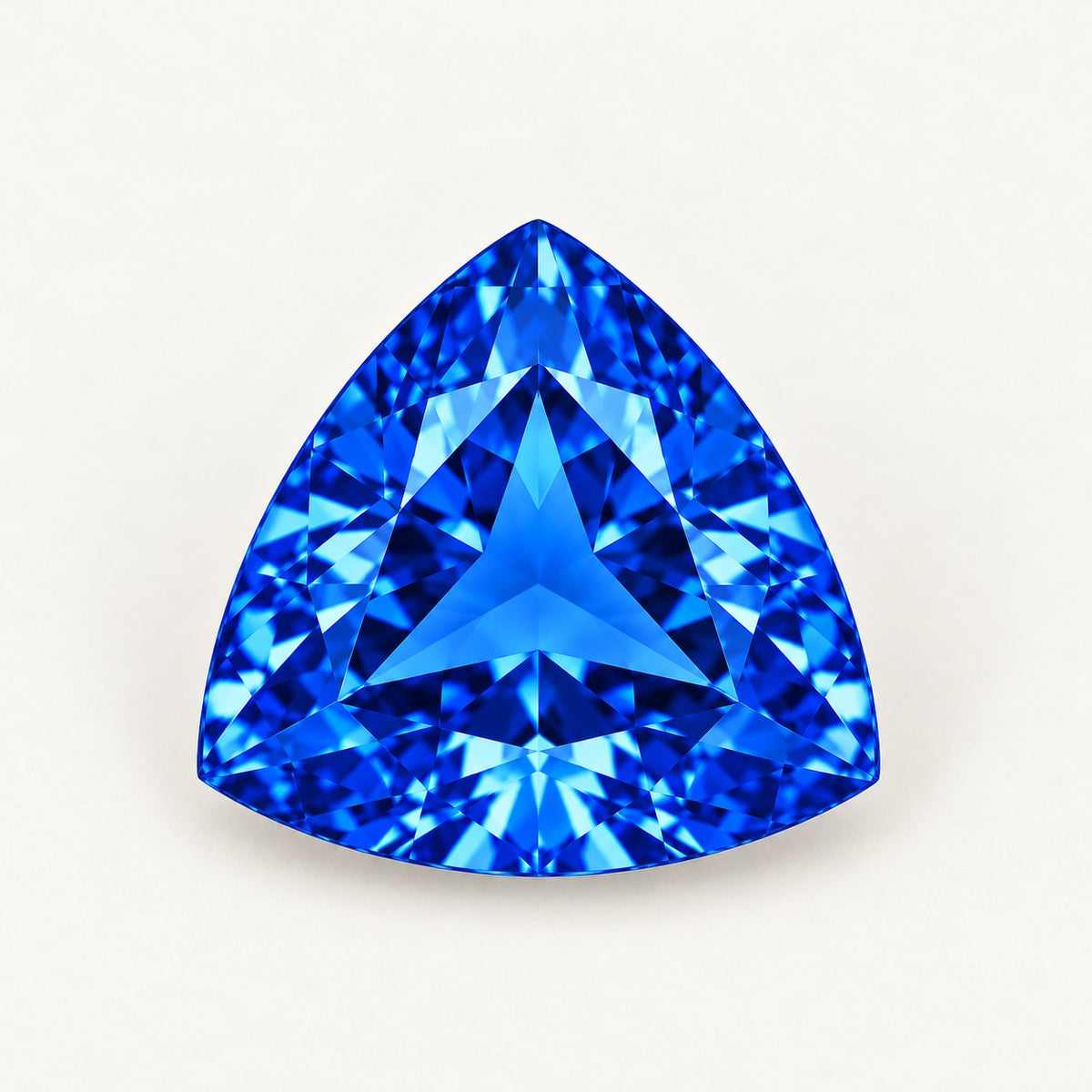 Cobalt blue lab-grown spinel, trillion cut