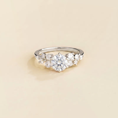 Floret Diamond Cluster Ring in White Gold