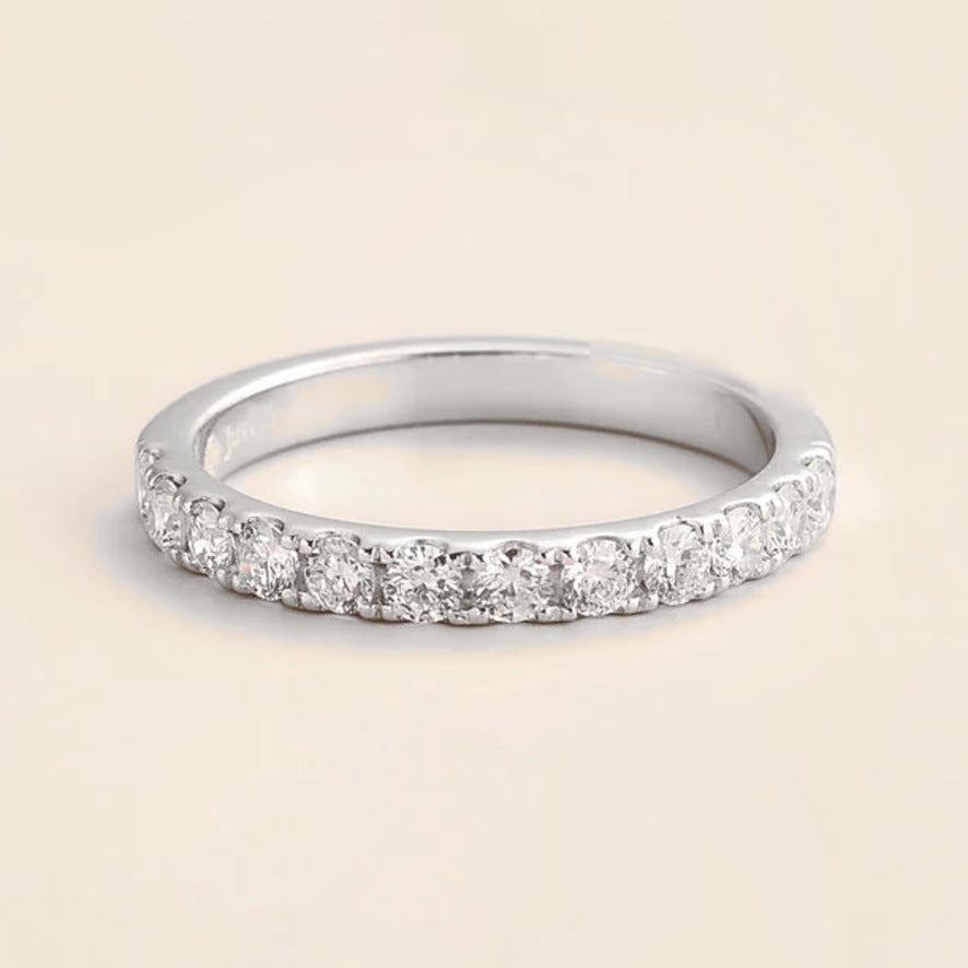Salto diamond half eternity white gold ring