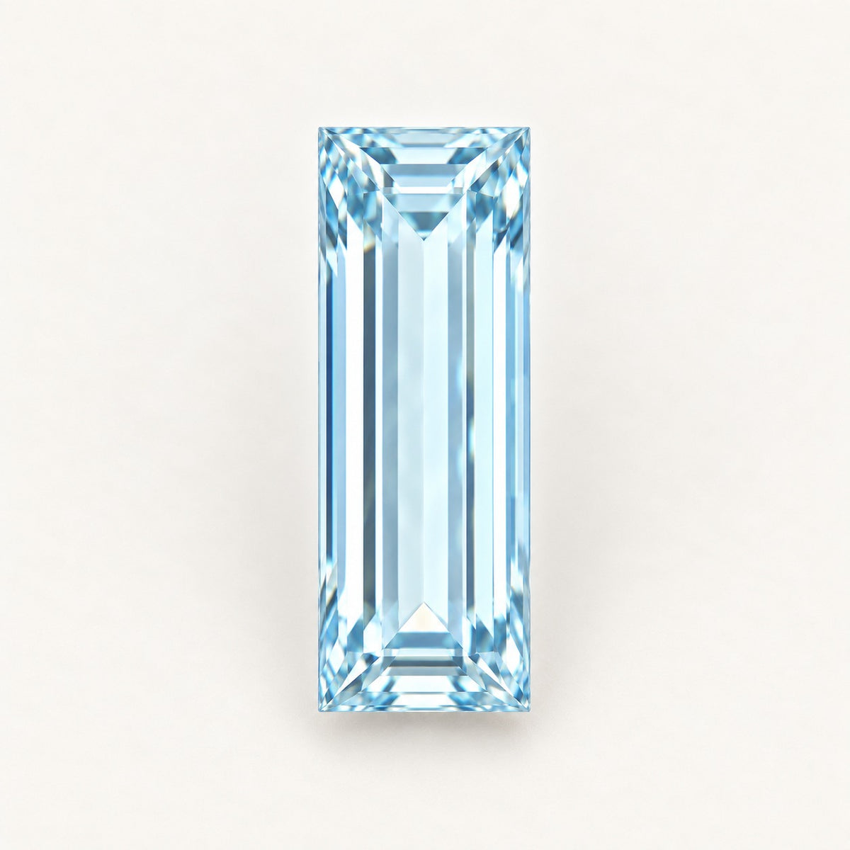 Ice blue lab-grown spinel, baguette cut