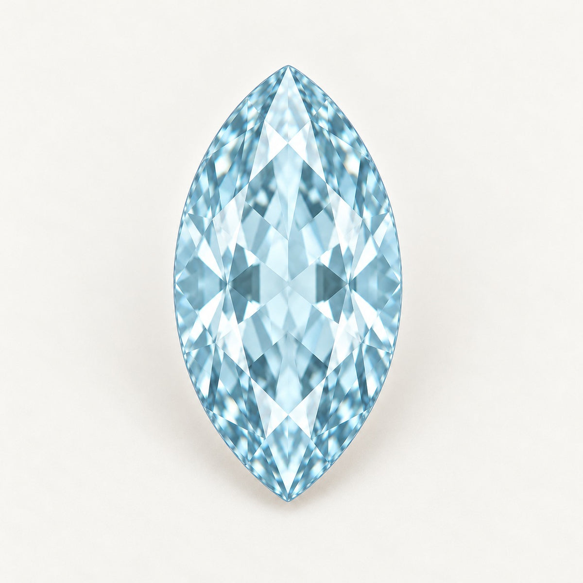 Ice blue lab-grown spinel, marquise cut
