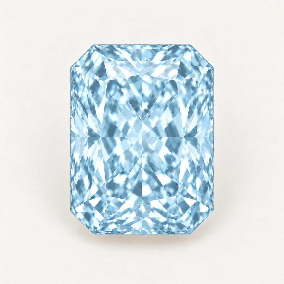 Ice blue lab-grown spinel, radiant cut