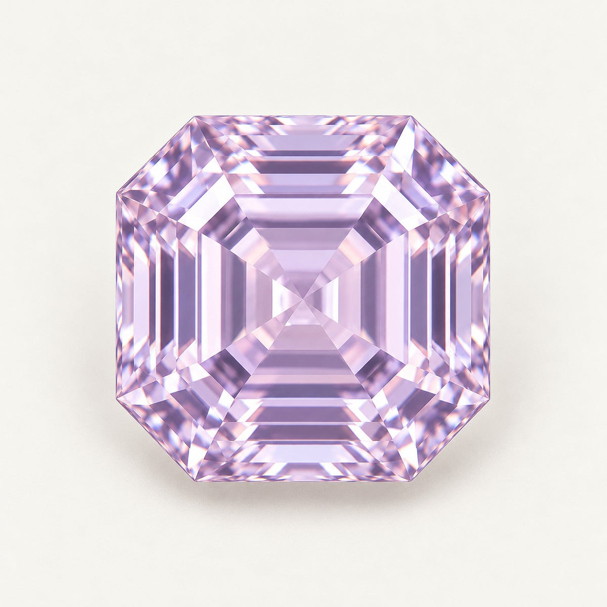 Lavender lab-grown spinel, asscher cut