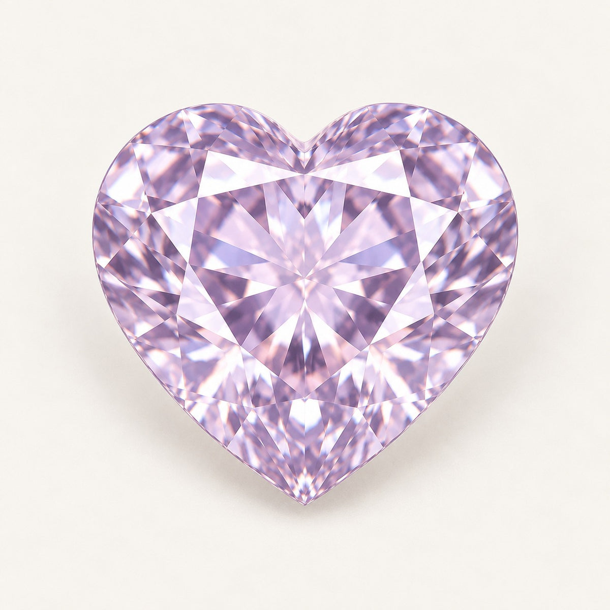 Lavender lab-grown spinel, heart cut