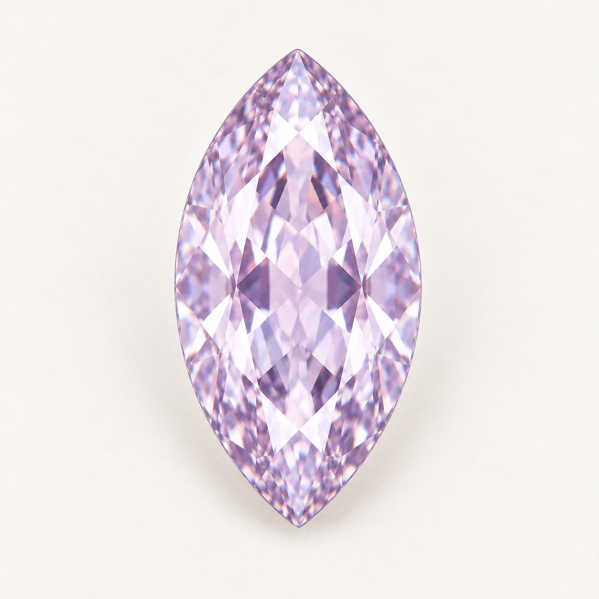 Lavender lab-grown spinel, marquise cut