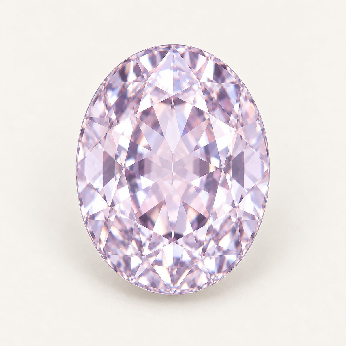 Lavender lab-grown spinel, oval cut