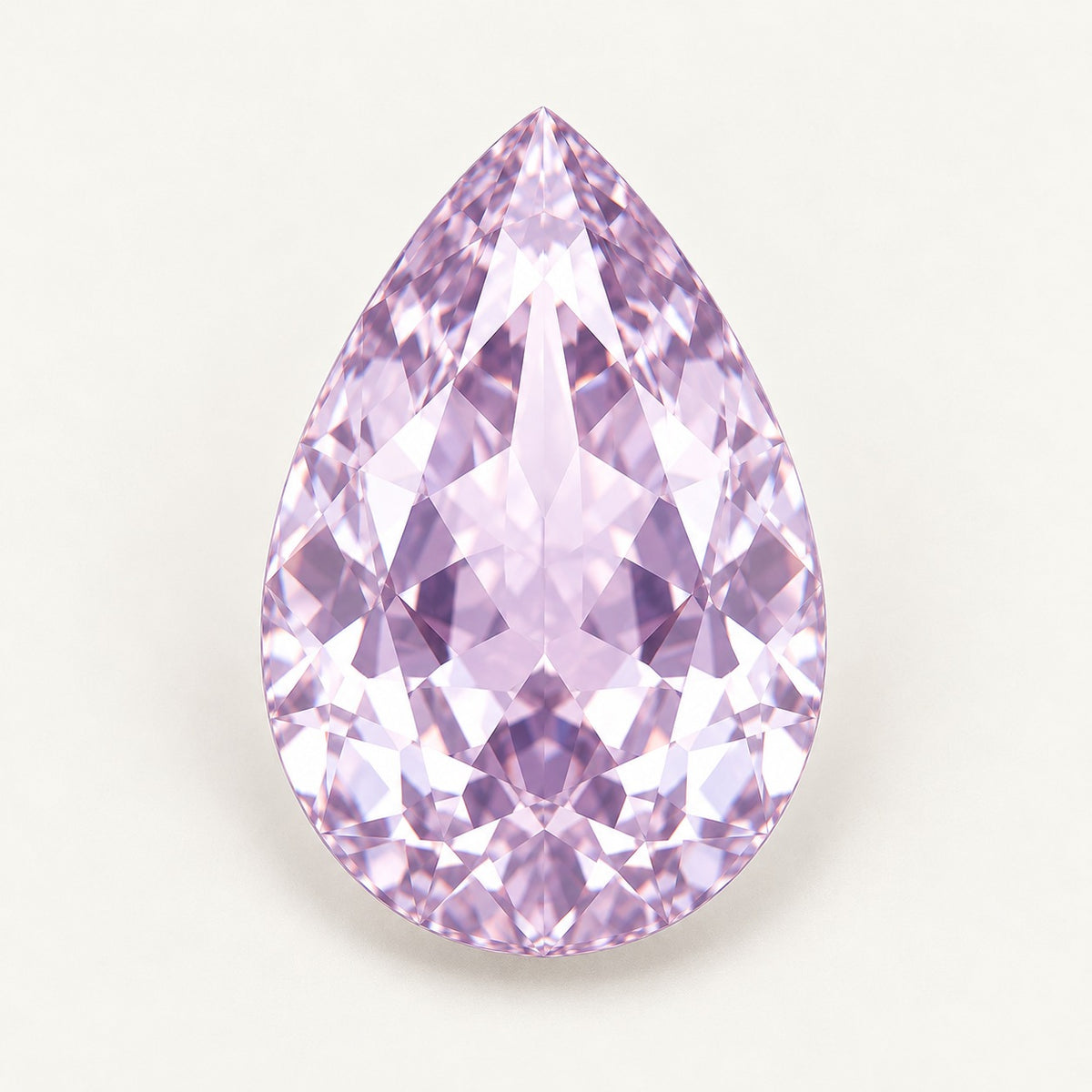 Lavender lab-grown spinel, pear cut