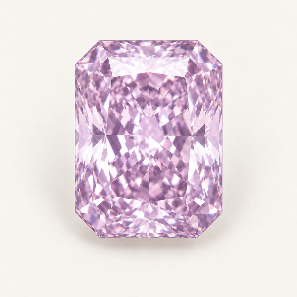 Lavender lab-grown spinel, radiant cut