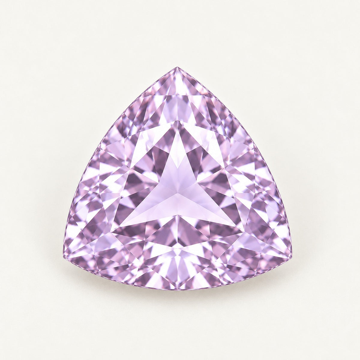 Lavender lab-grown spinel, trillion cut