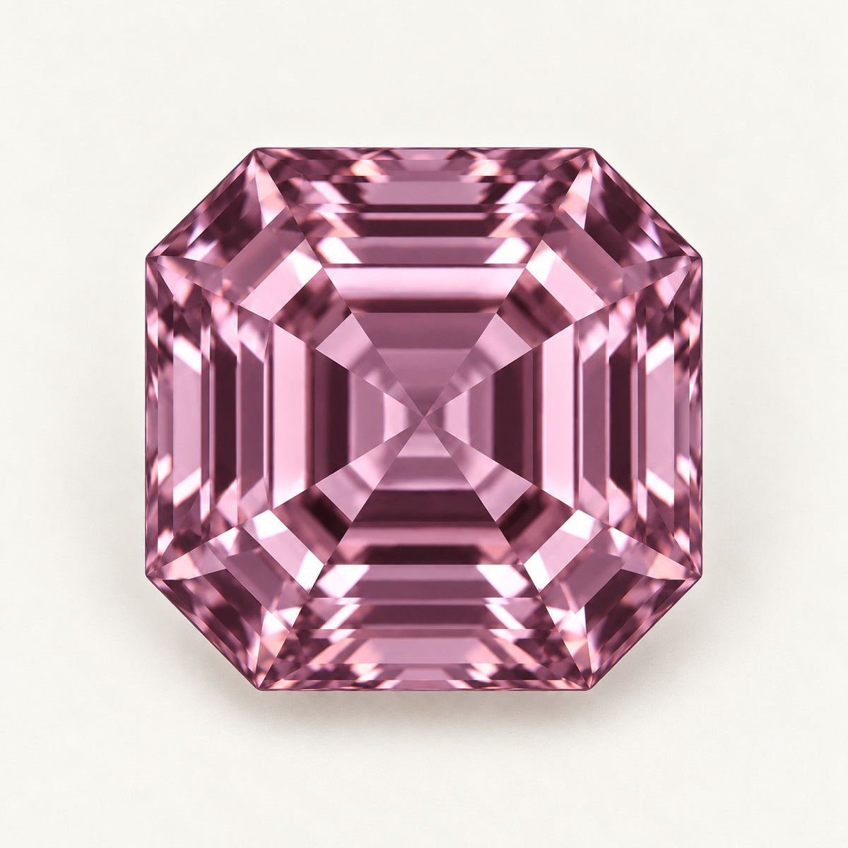 Mauve lab-grown spinel, asscher cut