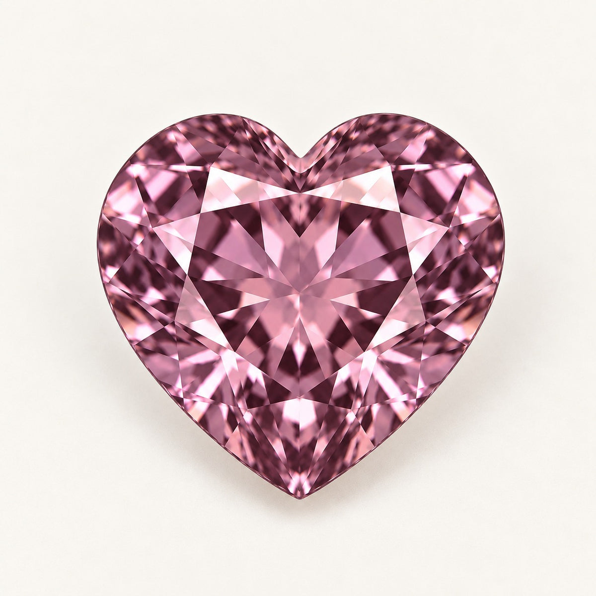 Mauve lab-grown spinel, heart cut