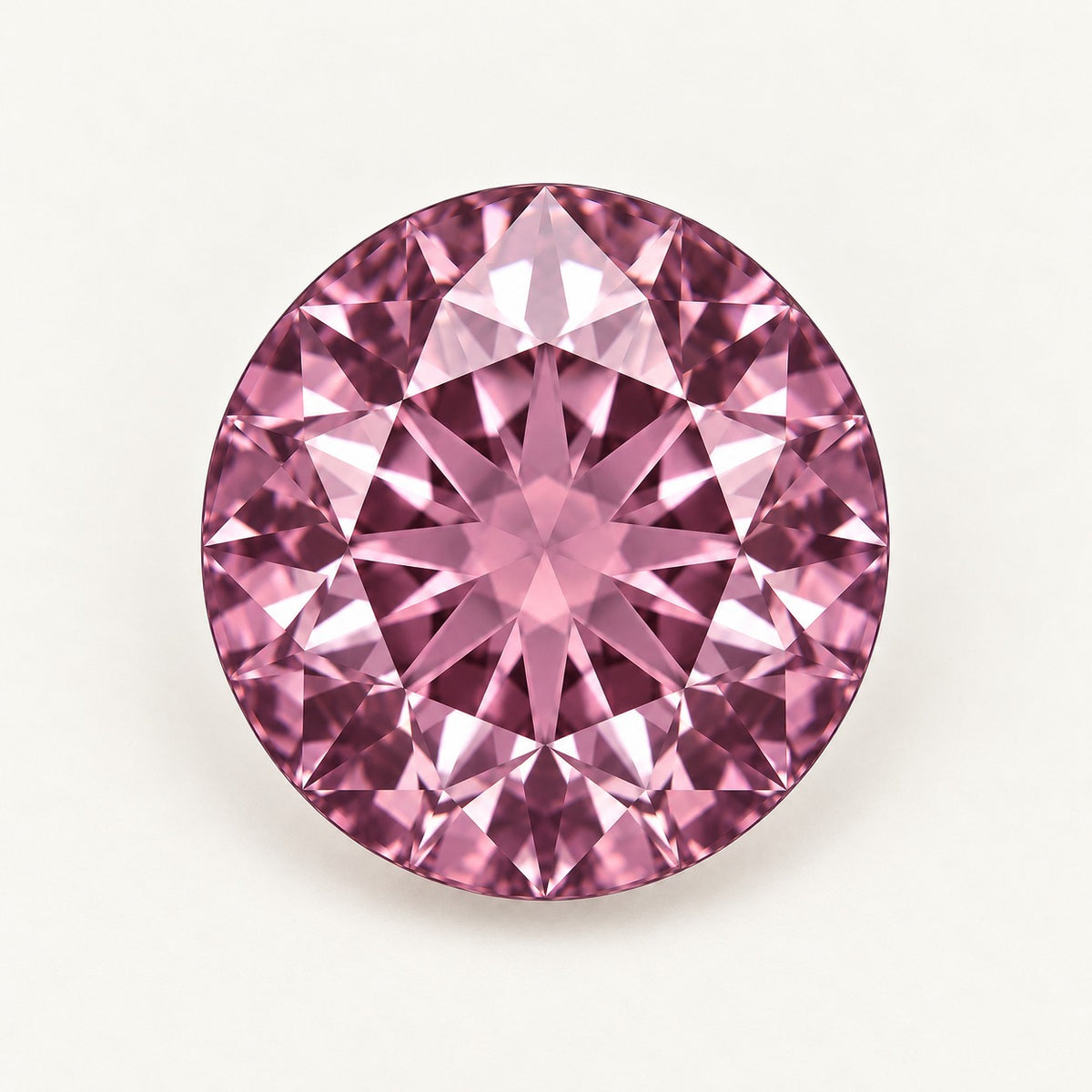 Mauve lab-grown spinel, round cut