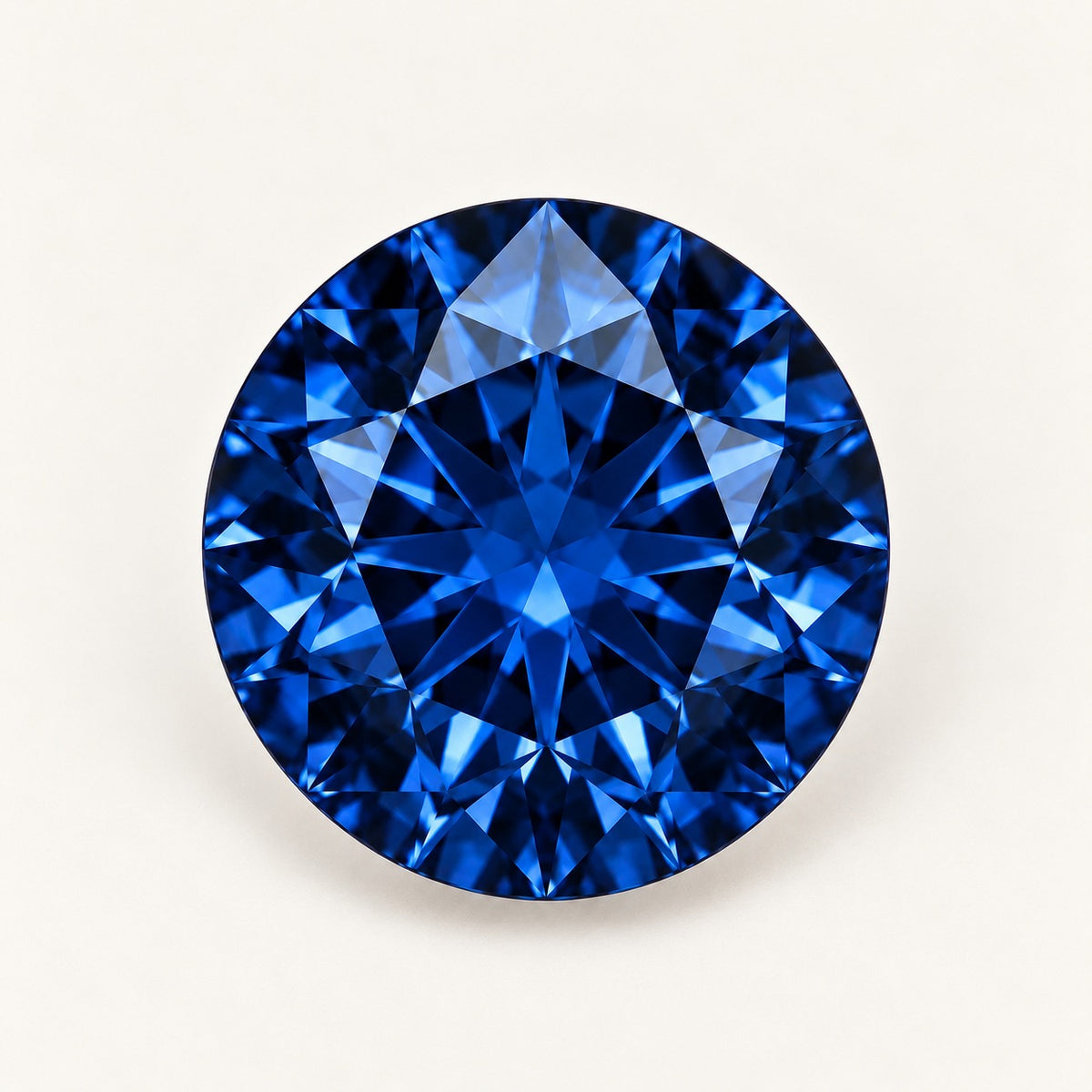 Navy blue lab-grown spinel, round cut