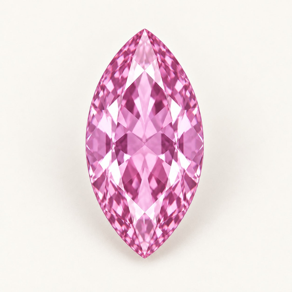 Pink lab-grown spinel, marquise cut