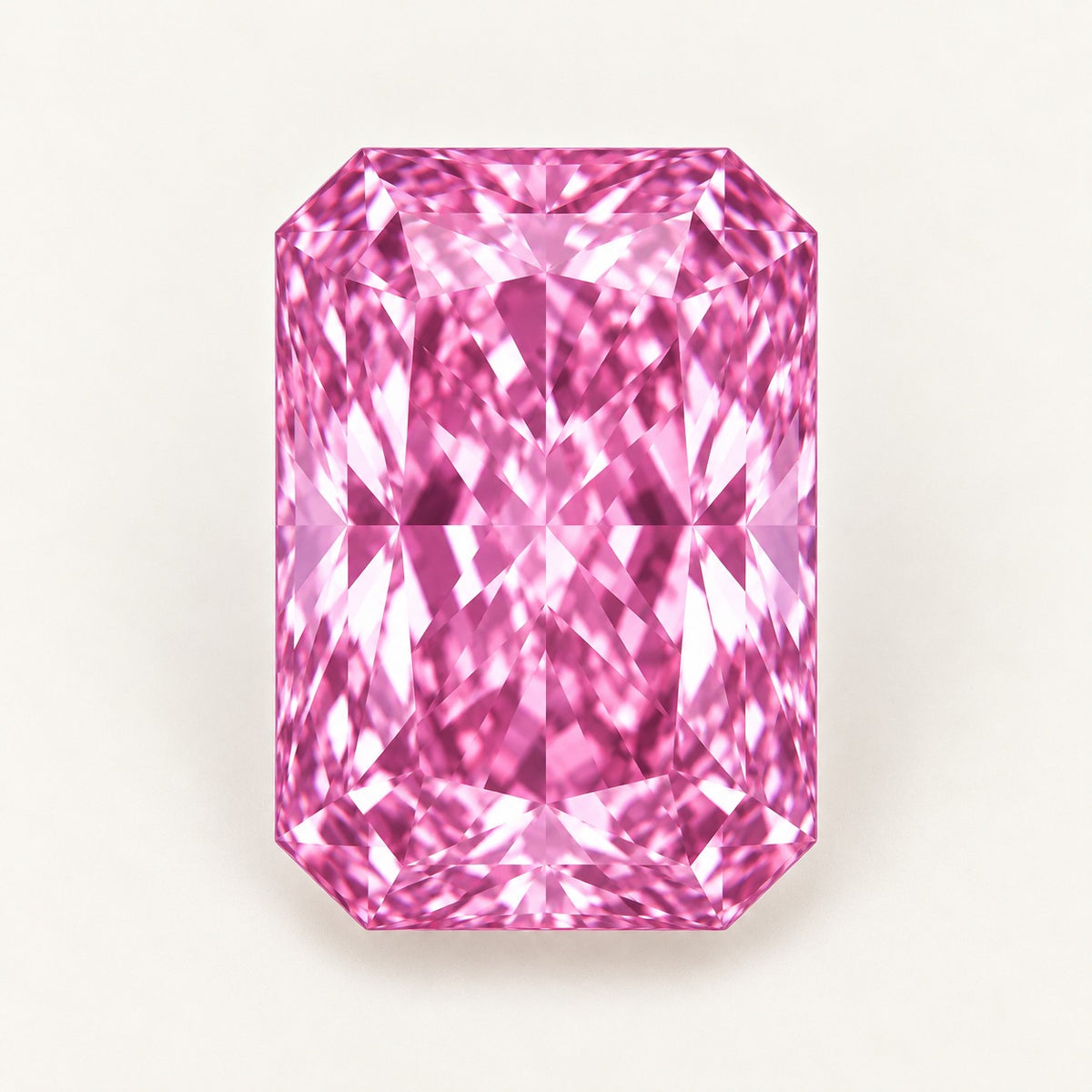 Pink lab-grown spinel, radiant cut