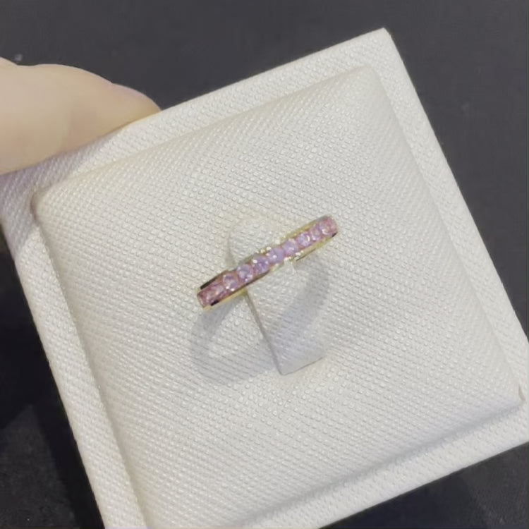 Video Review of Margo Gold Ring Set With Pink Sapphire By Juvetti