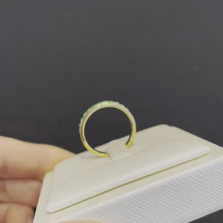 Video review of Margo Gold Ring Set With Emerald Bespoke Jewellery By Juvetti