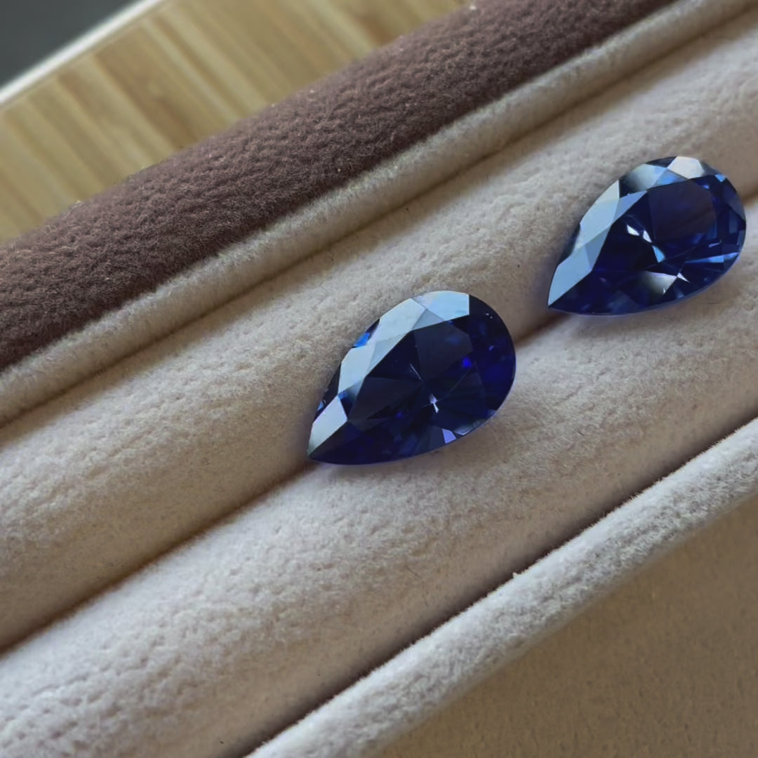 13mm x 8mm Pear Blue Sapphire