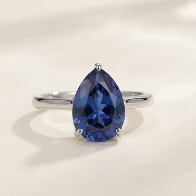 Pandal pear cathedral solitaire ring video | Juvetti