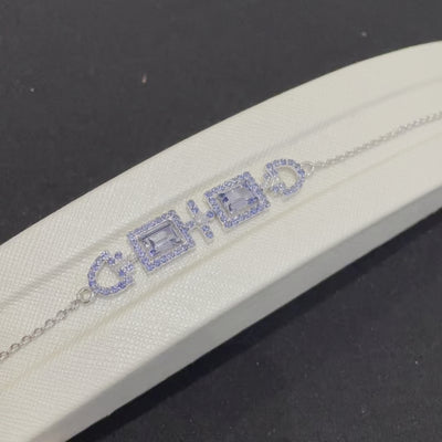Buy Ciceris White Gold Bracelet Pastel Blue Sapphire and Diamond Juvetti Online Jewellery London