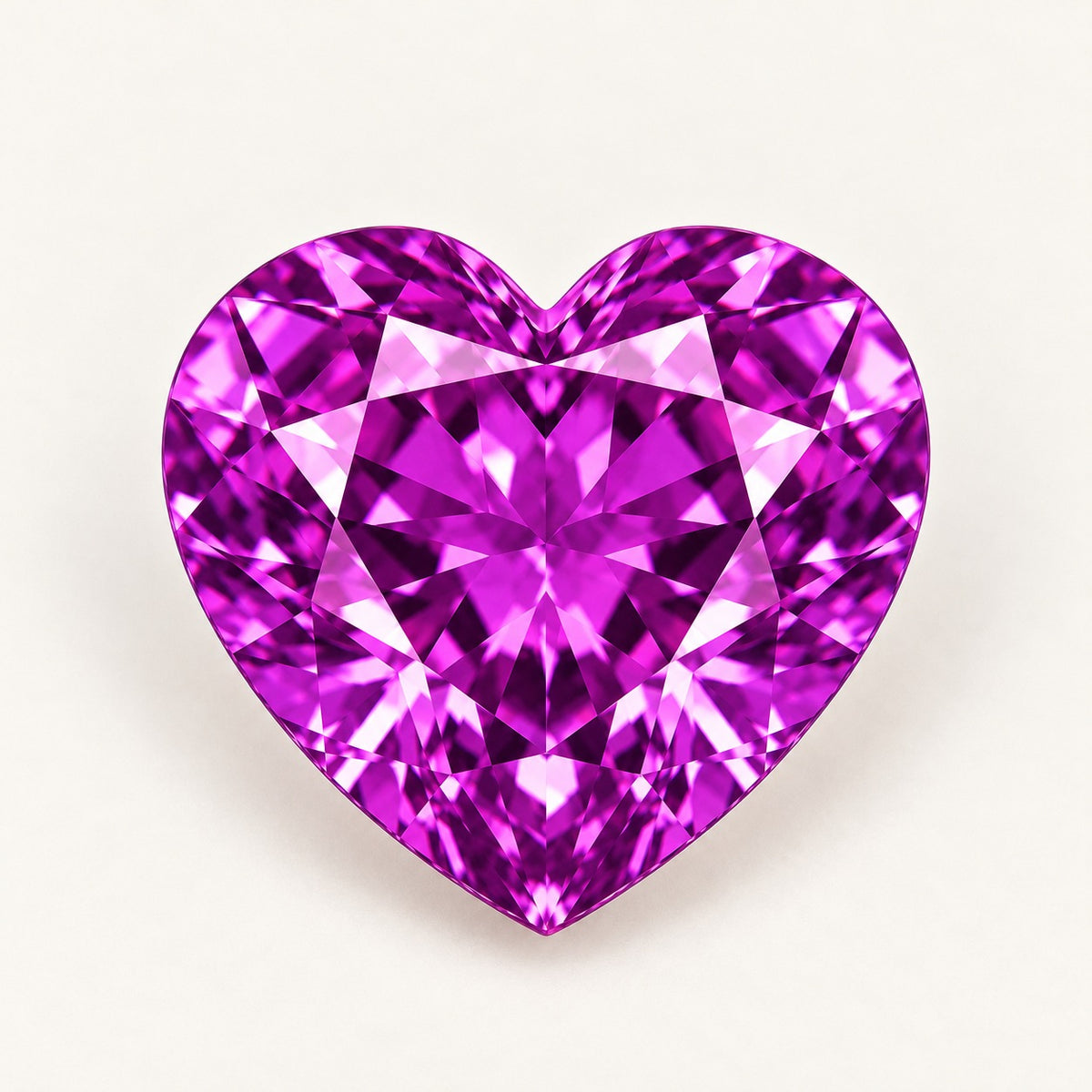 Purple lab-grown spinel, heart cut