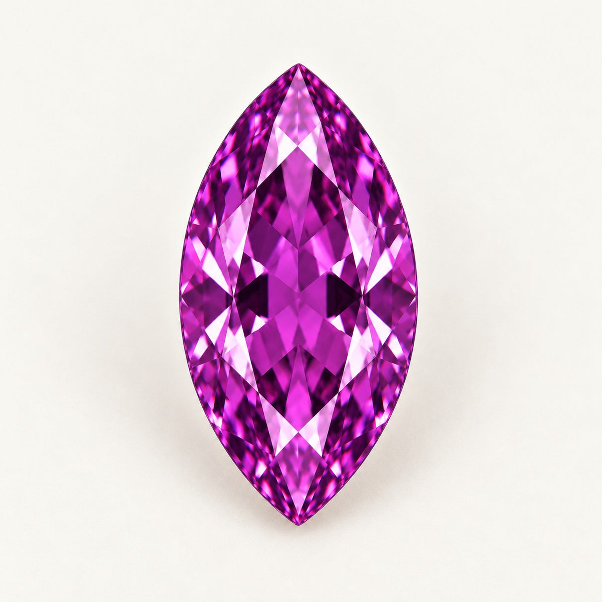 Purple lab-grown spinel, marquise cut