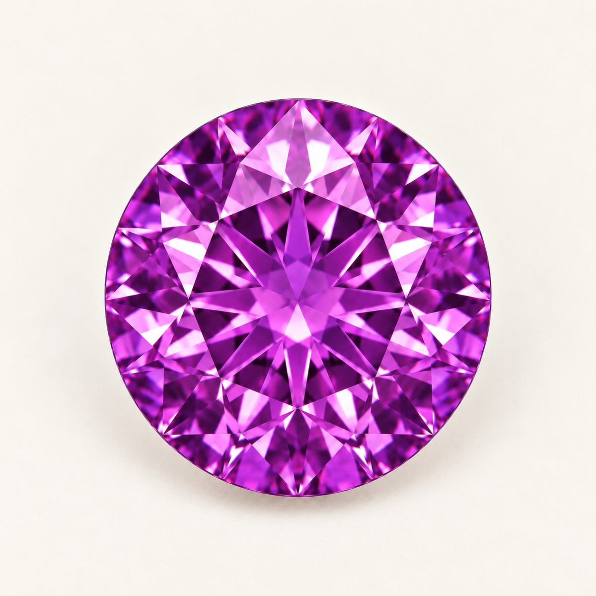Purple lab-grown spinel, round cut