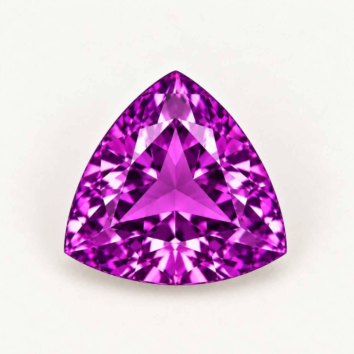 Purple lab-grown spinel, trillion cut