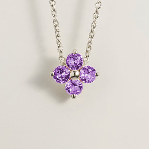 Clover Purple Sapphire Necklace In White Gold Clover Purple Sapphire Necklace In White Gold Clover Purple Sapphire Necklace In White Gold Clover Purple Sapphire Necklace In White Gold