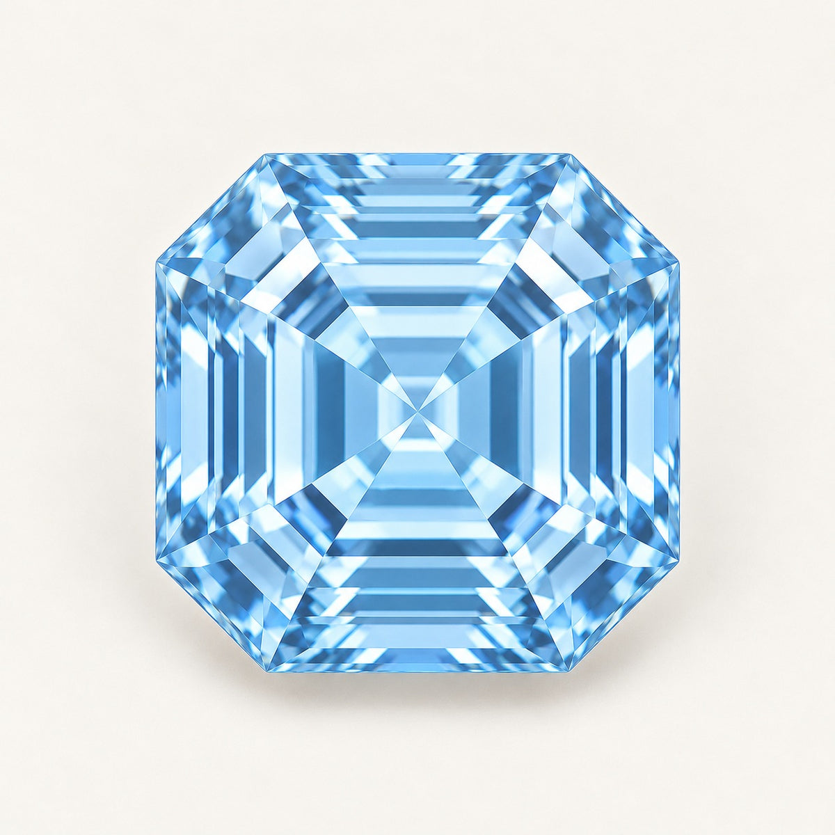 Sky blue lab-grown spinel, asscher cut