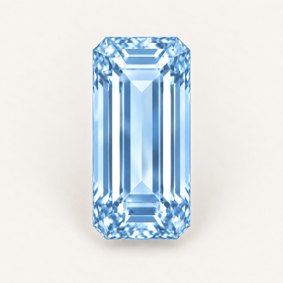 Sky blue lab-grown spinel, baguette cut