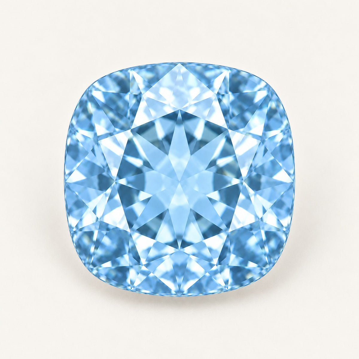Sky blue lab-grown spinel, cushion cut