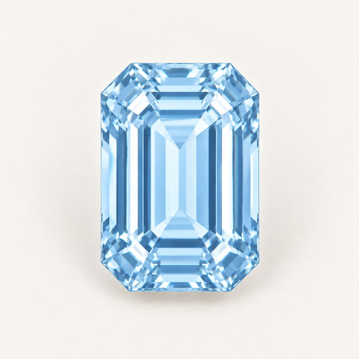 Sky blue lab-grown spinel, emerald cut