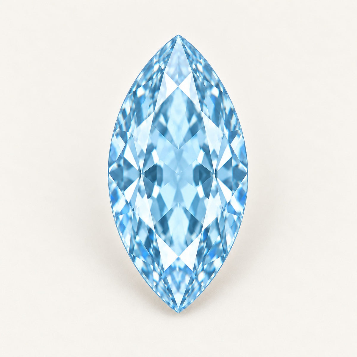Sky blue lab-grown spinel, marquise cut
