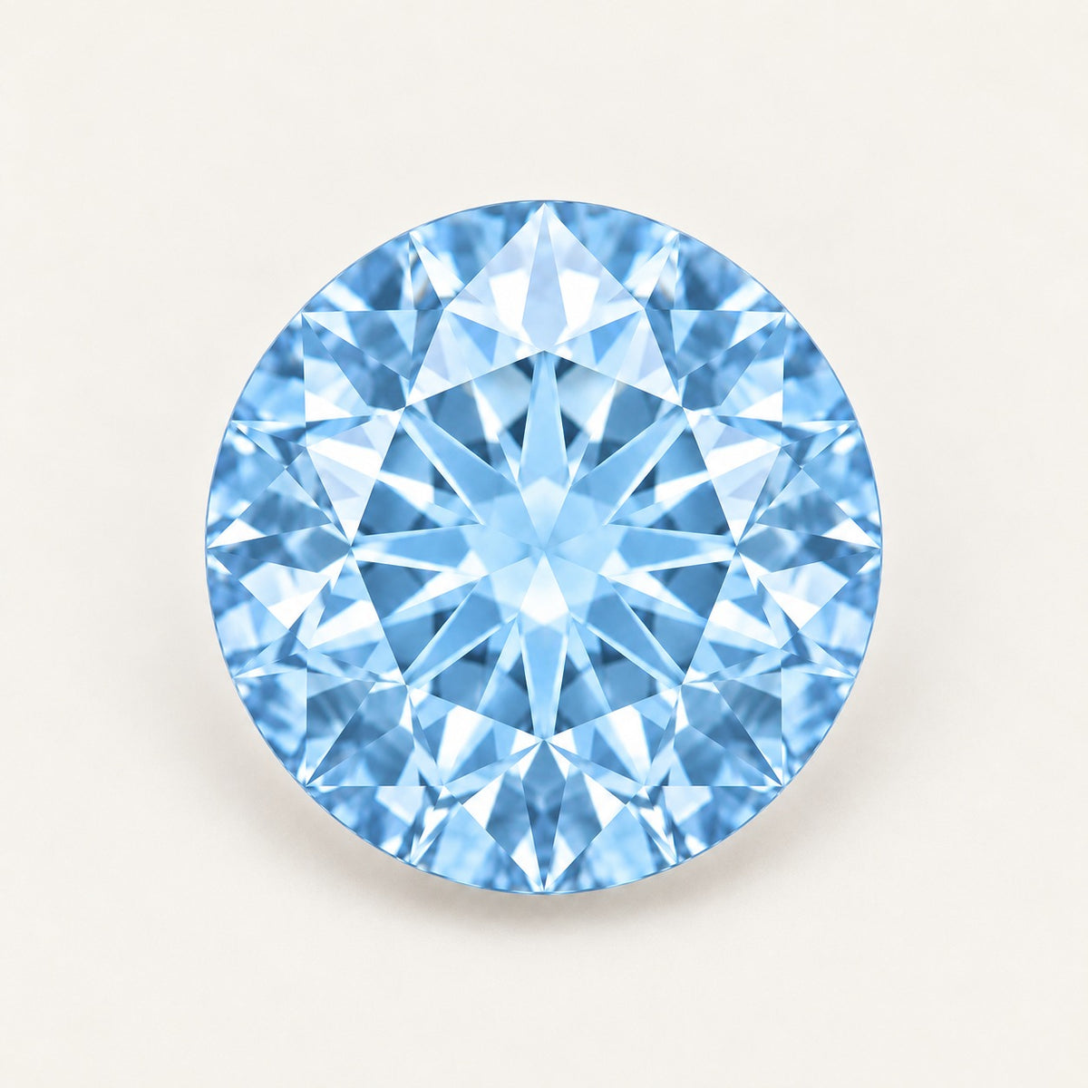 Sky blue lab-grown spinel, round cut