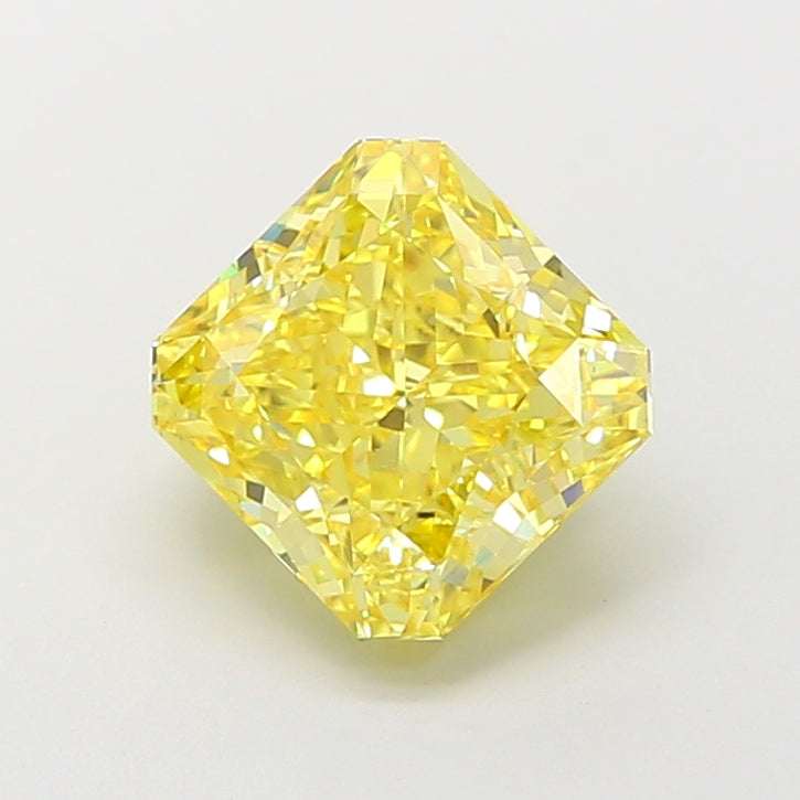 3.01ct Radiant lab-grown diamond, Fancy Intense Yellow, VS1