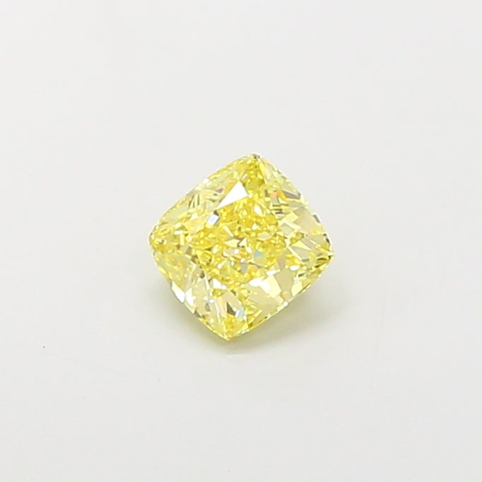 1.15ct Cushion lab-grown diamond, Fancy Intense Yellow, VVS2